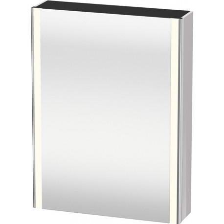 Armoire miroir Duravit XSQUAREavec éclairage 800x600x156mm ouverture droite blanc lilas brillant
