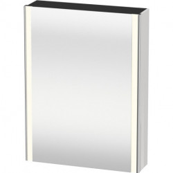 Armoire miroir Duravit XSQUAREavec éclairage 800x600x156mm ouverture droite satin blanc lilas