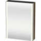 Armoire miroir Duravit XSQUAREavec éclairage 800x600x156mm ouverture droite brun olive haute brillance