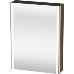 Armoire miroir Duravit XSQUAREavec éclairage 800x600x156mm ouverture droite brun olive haute brillance