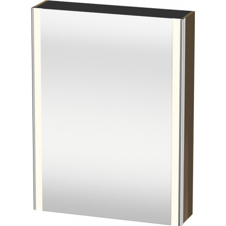 Armoire miroir Duravit XSQUAREavec éclairage 800x600x156mm ouverture droite brun olive haute brillance