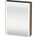Armoire miroir Duravit XSQUAREavec éclairage 800x600x156mm ouverture droite brun olive haute brillance