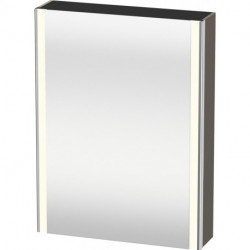 Armoire miroir Duravit XSQUAREavec éclairage 800x600x156mm ouverture droite flanelle gris satin