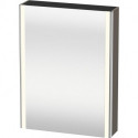 Armoire miroir Duravit XSQUAREavec éclairage 800x600x156mm ouverture droite flanelle gris satin