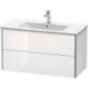 Meuble sous-vasque XSQUARE 560x1010x478mm blanc brillant lack