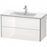 Meuble sous-vasque XSQUARE 560x1010x478mm blanc semi-brillant