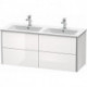 Meuble sous-vasque XSQUARE 560x1280x478mm blanc brillant lack