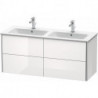 Meuble sous-vasque XSQUARE 560x1280x478mm blanc semi-brillant