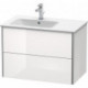 Meuble sous-vasque XSQUARE 560x810x478m avec éclairage li blanc nordique
