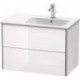 Meuble sous-vasque XSQUARE 560x810x478m avec éclairage re blanc brillant lack