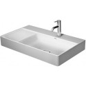 Lavabo Duravit DURASQUARE sans trop pleinavec plage de robinettrie vasque droite 800x470mm 1 trou de robinetterie blanc