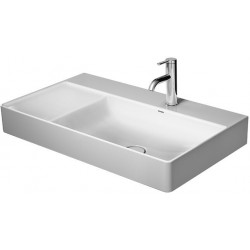 Lavabo Duravit DURASQUARE sans trop pleinavec plage de robinettrie vasque droite 800x470mm sans trou de robinetterie blanc