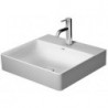 Lavabo Duravit DURASQUARE sans trop pleinavec plage de robinettrie 500x470mm 1 trou de robinetterie blanc