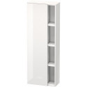 Armoire DURASTYLE 240x500x1400mm ouverture gauche noyer foncé/blanc mat