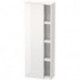 Armoire DURASTYLE 240x500x1400mm ouverture droite beton/blanc mat