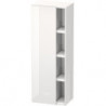 Armoire DURASTYLE 360x500x1400mm ouverture gauche noyer foncé/blanc mat