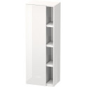 Armoire DURASTYLE 360x500x1400mm ouverture droite noyer foncé/blanc mat