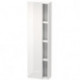 Armoire DURASTYLE 240x500x1800mm ouverture droite beton/blanc mat