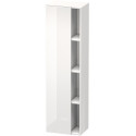 Armoire DURASTYLE 360x500x1800mm ouverture gauche noyer foncé/blanc mat