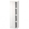 Armoire DURASTYLE 360x500x1800mm ouverture droite noyer foncé/blanc mat