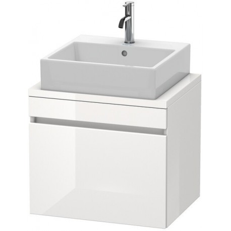 Meuble bas console DURASTYLE 512x600x478mm noyer foncé/blanc mat