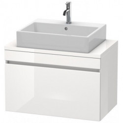 Meuble bas console DURASTYLE 512x800x478mm noyer foncé/blanc mat