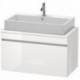 Meuble bas console DURASTYLE 512x900x478mm betongris matt/blanc mat