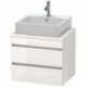 Meuble bas console DURASTYLE 512x600x478mm betongris matt/blanc mat