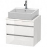 Meuble bas console DURASTYLE 512x600x478mm betongris matt/blanc mat