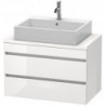 Meuble bas console DURASTYLE 512x800x478mm lin/blanc mat