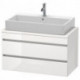 Meuble bas console DURASTYLE 512x900x478mm betongris matt/blanc mat