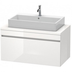 Meuble bas console DURASTYLE 512x1000x548mm noyer foncé/blanc mat