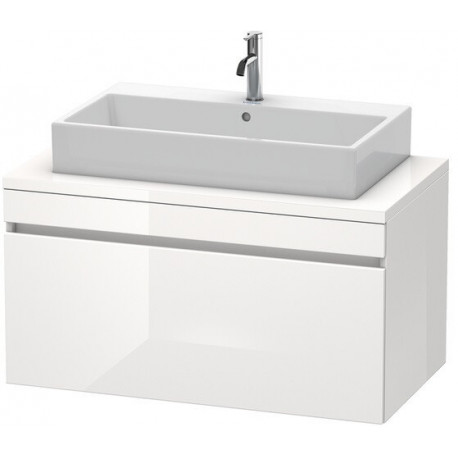 Meuble bas console DURASTYLE 512x1000x548mm noyer foncé/blanc mat