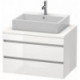 Meuble bas console DURASTYLE 512x800x548mm betongris matt/blanc mat