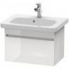 Meuble sous-vasque DURASTYLE 368x580x398mm noyer foncé/blanc mat