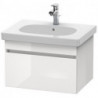 Meuble sous-vasque DURASTYLE 453x600x398mm noyer foncé/blanc mat