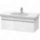 Meuble sous-vasque DURASTYLE 453x1000x398mm noyer foncé/blanc mat