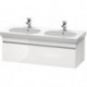 Meuble sous-vasque DURASTYLE 453x1150x398mm noyer foncé/blanc mat