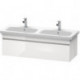 Meuble sous-vasque DURASTYLE 448x1230x398mm noyer foncé/blanc mat