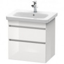 Meuble sous-vasque DURASTYLE 448x580x610mm noyer foncé/blanc mat