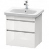 Meuble sous-vasque DURASTYLE 448x580x610mm noyer foncé/blanc mat