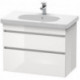 Meuble sous-vasque DURASTYLE 453x800x610mm betongris matt/blanc mat