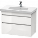Meuble sous-vasque DURASTYLE 453x800x610mm noyer foncé/blanc mat