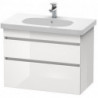 Meuble sous-vasque DURASTYLE 453x800x610mm noyer foncé/blanc mat