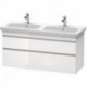 Meuble sous-vasque DURASTYLE 448x1230x610mm betongris matt/blanc mat