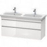 Meuble sous-vasque DURASTYLE 448x1230x610mm betongris matt/blanc mat