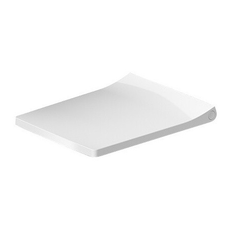 Siège de toilette Viu blanc. Charnières en acier inoxydable. sans fermeture automatique