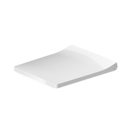 Siège de toilette Viu Compact.blanc.charniere en acier inoxydable.avec douceur
