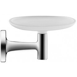 Porte savon Starck T. chroméée incl. Verre blanc mat