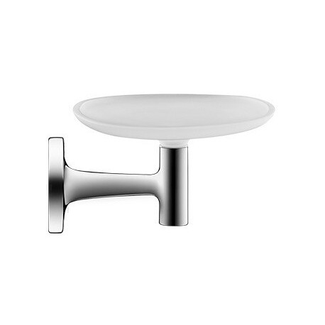 Porte savon Starck T. chroméée incl. Verre blanc mat